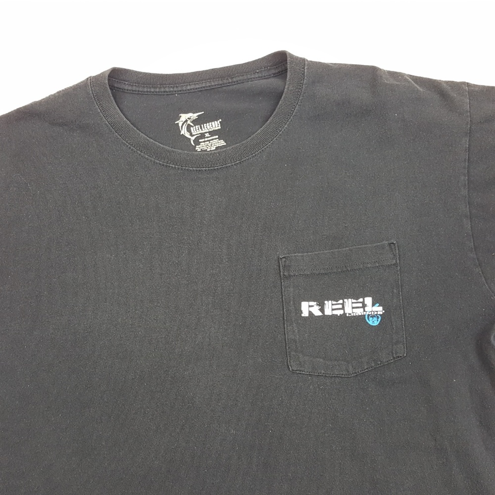 Reel Legends Men's T-shirt Size XL Black Sailfish - Picture 5 of 6